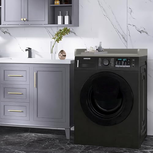 Image of Washer Dryer Countertop Only, 27.5 inch x 27.5 inch Laundry Room Countertop for Folding, Washer and Dryer Countertop Single with Non-Slip Pads, Easy Install Washer and Dryer Topper with Edge Rails Gray