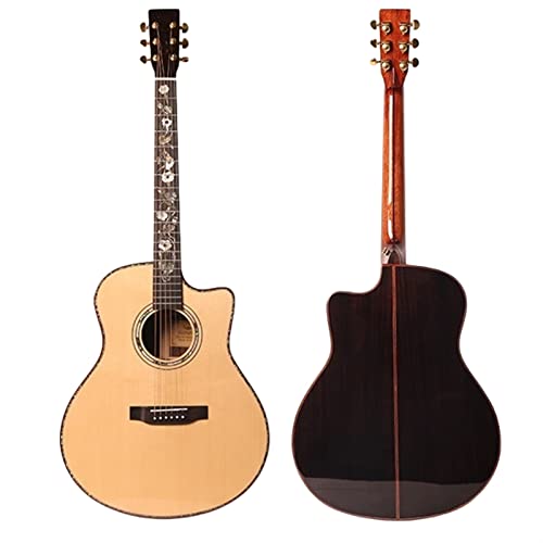 GaYouny Beatirce Guitare acoustique classique en épicéa massif - Les Beatles, Paul McCartney, John Lennon, RIngo Starr, George Harrison GaYouny Beatirce Guitare acoustique classique en épicéa massif