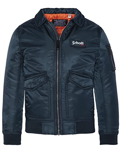 Schott NYC 210100B Jacket, Navy, 12 Ans Garçon