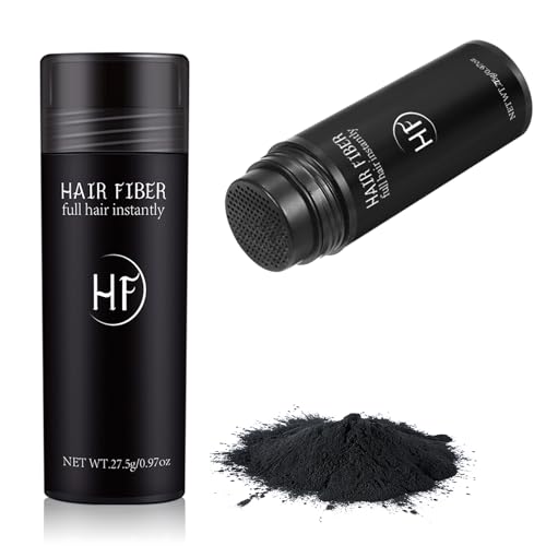 Fibras Capilares, Hair Fibers 100% Natural Keratin para Adelgazamiento del Cabello, Disimula la Falta de Pelo y Calvicie Instante, Cabello Más Grueso y Más lleno para Mujeres y Hombres, 27.5g