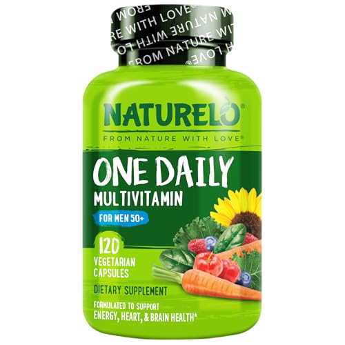 NATURELO Mens Multivitamins for Men 50+ - One Daily Multivitamin for Men with Vitamins, Minerals...