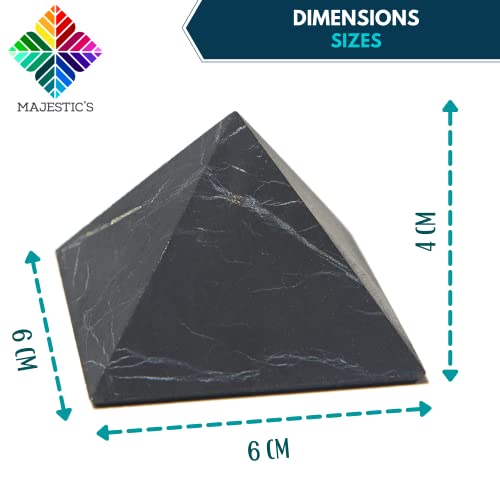 Pyramides de shungite protection ondes et pierre énergétique naturelle x2