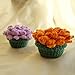 Crochet Handmade Carnation Flower Coasters Doilies Table Decorations Gift (Orange)