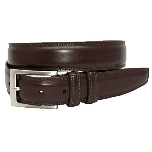 Torino Leather Italian Aniline Leather Dress Belt - Brown