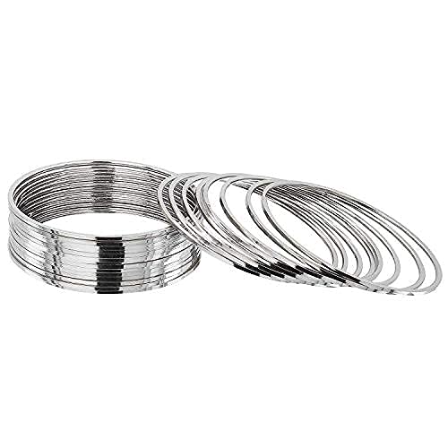 See full amazon price history chart for Shivarth Gold Plated Base Metal Set For Women & Girls Tradditional Golden, Black, Silver Colour Metal Bangles (Pack of 24) (Silver 1, 2.8) Shivarth Gold Plated Base Metal Set For Women & Girls Tradditional Golden, Black, Silver Colour Metal Bangles (Pack of 24) (Silver 1, 2.8) (B09FGJVF21) Amazon Price History, Amazon Price Tracker