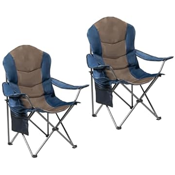 high back padded camping chair
