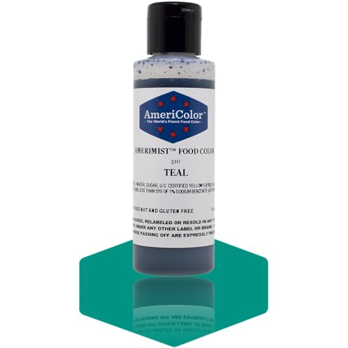 AmeriColor AmeriMist Teal Airbrush Food Color, 4.5 oz