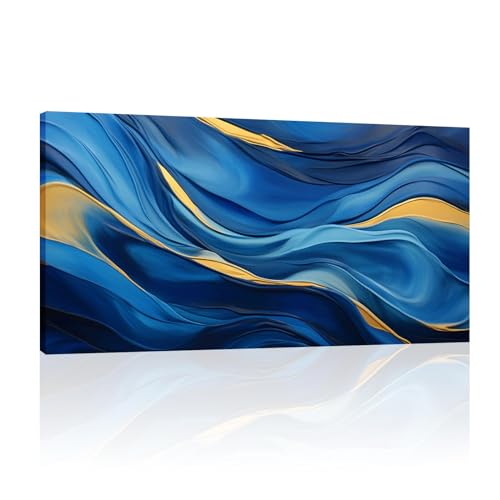 Peinture sur toile moderne abstraite avec cadre intérieur robuste 80x160