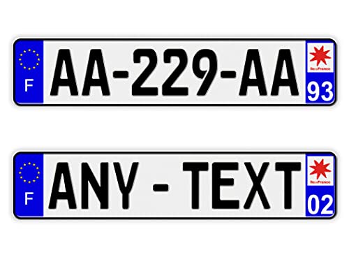 european license plate custom - Custom Text French License Plate, Novelty French Auto Tag, Personalized, NOT Embossed Aluminum European License Plate Made in USA