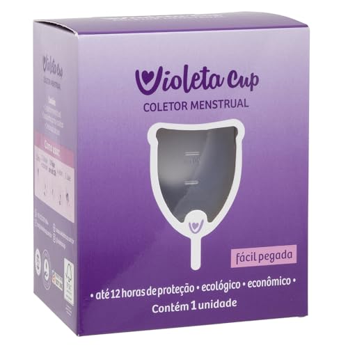 Violeta Cup Coletor Menstrual Transparente Tipo A, Violeta Cup, Incolor, Tipo A Mulheres A Partir De 30 Anos Ou Com Filhos, E/Ou Com Colo Do Útero De Altura Média E Alta