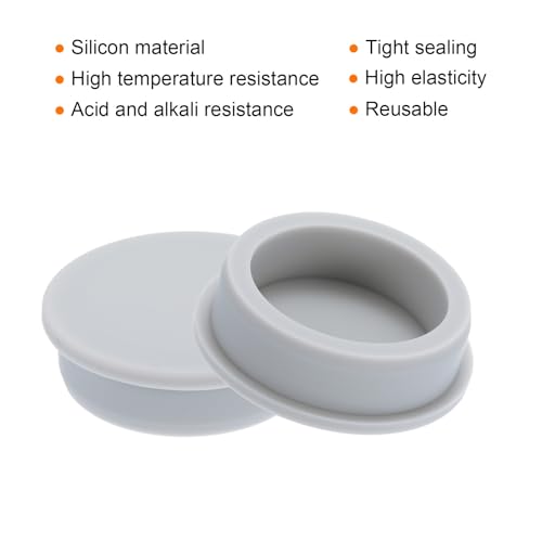 Image of MECCANIXITY High Temp Silicone Plug Mount Dia 63.6mm /2.5 Inch T Shaped Rubber Stopper Hole Plugs for Powder Coating Plating Waterproof Sealing Plugs Grey Pack of 1(OD 70mm /2.76 Inch), Gray
