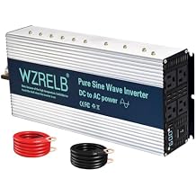 WZRELB 1800W Pure Sine Wave Inverter 48V DC to 110V 120V AC,Car Power Inverter with 4 AC Outlets, LED Display,Off-Grid Portable Power Converter for Home, RV, Truck, Camping