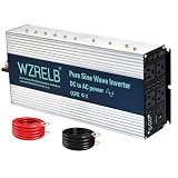WZRELB 2000W Pure Sine Wave Inverter 72V DC to 110V 120V AC,Car Power Inverter with 4 AC Outlets, LED Display,Off-Grid Portable Power Converter for Home, RV, Truck, Camping