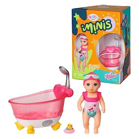 BABY born Minis Bathtub Playset with Amy Cover
