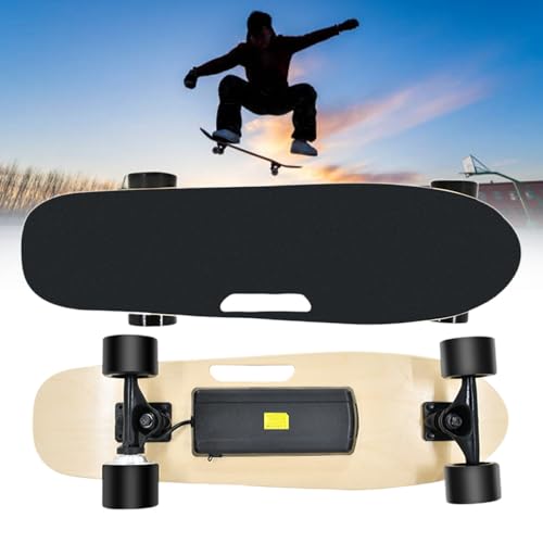 pealiritansemen Patineta Eléctrica con Control Remoto - 3 Velocidades Ajustables, Velocidad Máxima De 20 Km/H, Carga Máxima De 90 Kg, Longboard Eléctrico para Exteriores, Ángulo De Ascenso De 10°