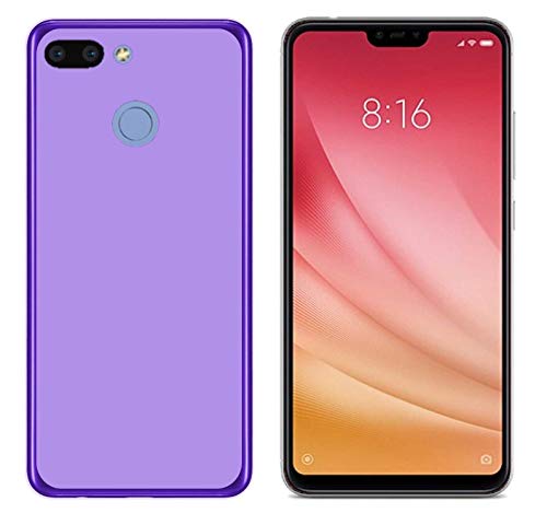 Todobarato24h Funda Compatible con Xiaomi MI 8 Lite (6.26) Morada TPU Lisa Silicona Gel