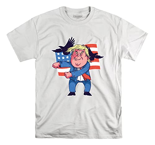 T-shirt Trump Crown blanc aux finitions soignées et motif drapeau