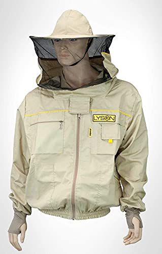 LYSON Imkerbluse mit abnehmbarem Hut/Imkerjacke mit Handstulpen mit Daumenloch Unisex Imkerbluse belüftet Professionelle… – Bild 5