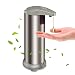 Automatic Soap Dispenser - Touchless Soap Dispenser with Waterproof Base, Infrared Motion Sensor Stainless Steel Dish Liquid Free Auto Hand Soap Dispenser for Bathroom or Kitchen, 2019-New Version