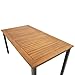 DEGAMO Gartentisch RAGUSA 150x80cm rechteckig, Metall anthrazit + Akazienholz geölt, Outdoor, FSC®-Zertifiziert