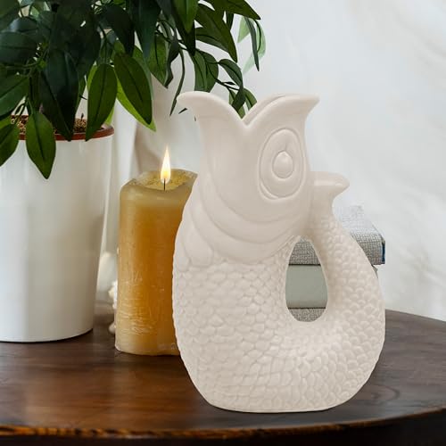 The Leonardo Collection Fish Jug Vase Cream 20cm, Fish Jug / Vase Cream 20cm, 0.4 Litres - Image 2