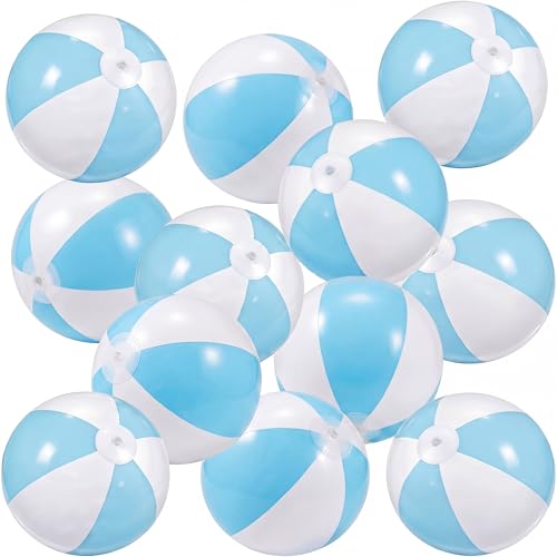MiniInflat 12 Pcs 24 Inch Inflatable Beach Balls Bulk Jumbo