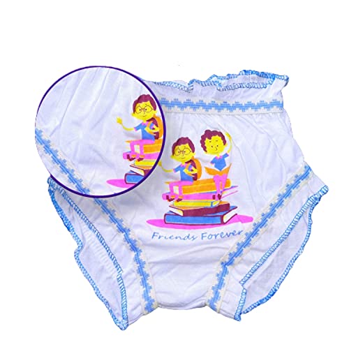 Image of Girls Premium Cotton White Panties Bloomers (Pack of 5)