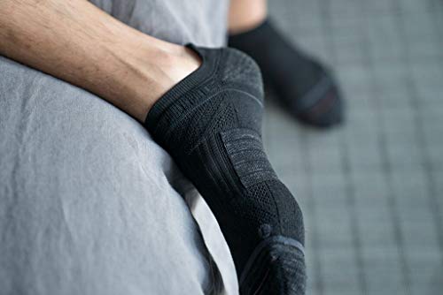 Basic Low Cut Socks 3-Pack for Men & Women – Quad-Ply Arch Support, Cushioned Compression Fit, Breathable Odor-Resistant3