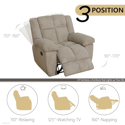 Sillón Plegable Corduroy Beige miniatura 3