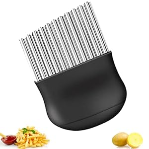 Mtskaeo 1 x French Wave Knife, Potato Cutter, Wave Cutter, Chip Cutter, Potato Wave Cutter, Stainless Steel Fruit Vegetable Salad Cutter Tool