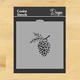 Pinecone Cookie and Craft Stencil CM111 by Designer Stencils