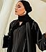 DIVINELY CRAFTED Abaya For Women And Girls - Modest, Fashionable Wear For Formal/Everyday Use, Wrinkle Free, Long Sleeves, Middle Eastern Style, Black, Medium (Length 54)