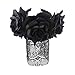 Produktbild Hacoly Haarreif Halloween Lange Spitze Kopfschmuck Karnevalskostüme Schleier Rose haarreifen Damen für Halloween Karneval Kostüm Cosplay Party-Schwarz