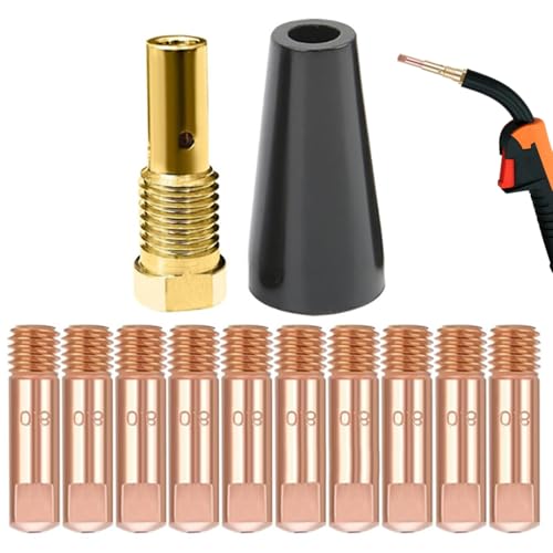 Boquilla sin gas con núcleo fundente y puntas de contacto de 0,8 mm para pistola MIG 3