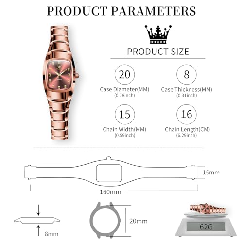 Image of OLEVS Watch Women Luxury Stainless Steel Small Wrist Dress Waterproof Analog