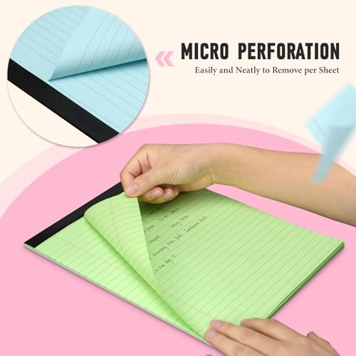 Legal Pads 8.5 x 11 Colored Note Pads Paper 8-1/2 x 11 Lined Paper Pad Notepads 8.5 x 11 Lined Writing Pads of Paper 8.5 x 11 Notepad, 30 Sheets/Pad, 6 Pack Multicolor Paper Pads f image 4