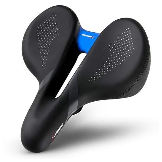 X WING Comfort Bike Seat for Men and Women with Innovative 5-Zone-Concept – Winged Bicycle Saddle with Memory Foam – Exercise Bike Seat for City, MTB & Trekking Bikes (City)