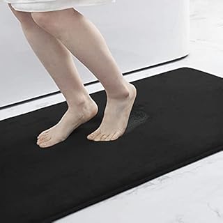 Smiry Memory Foam Bath Mat, Super Soft Absorbent Bathroom Rugs Non Slip Bath Rug Runner for Shower Bathroom Floors, 17