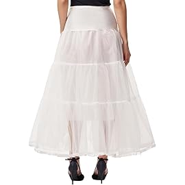 GRACE KARIN Beige Floor-length Slip Petticoat for Bridal Dress (S, Ivory)