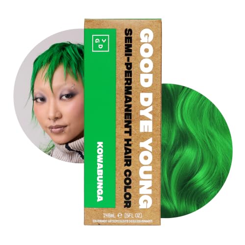 Good Dye Young Semi-Permanent Hair Color, Vegan and Cruelty-Free Green Hair Dye, Last up to...