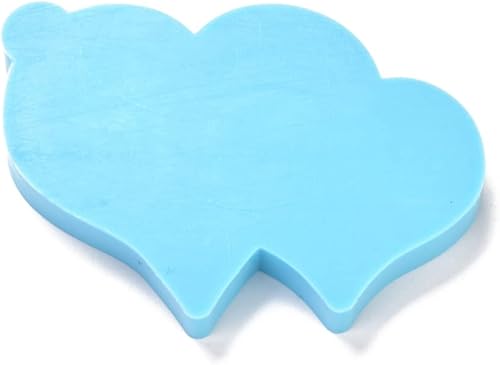 Vista 70 de Cheriswelry 6 moldes de silicona para mujeres embarazadas, moldes de resina con forma de corazón de 2.756-3.150 in para bricolaje, colgante