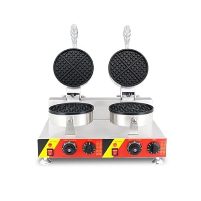 Waffeleisen Doppelwaffelautomat Für Zwei Belgische Waffeln Drehung Um 180 Grad Kommerzieller Doppelkopf-Waffeleisen Temperatur- Und Zeitsteuerung Antihaft & Verbrühschutz Waffelgröße Je 18,5 Cm – Bild 6