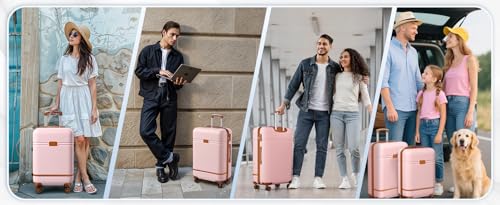 Image of Turtle Trek 20 inch Trolley Bag for Men & Women 8 Wheels Bag Hard Case Polycarbonate Luggage with 360 Degree Spinner Wheels, Combination Lock, Telescopic Handle,Suitcase for Travelling (Pink)