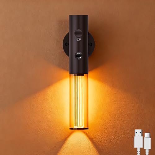 Koopala Motion Sensor LED Night Lights, Rechargeable Battery Operated Indoor Smart Motion Detector Nightlights with 3 Modes&3 Brightness, Auto Body Sensor Wall Lamps for Closet Stairway Cabinet
