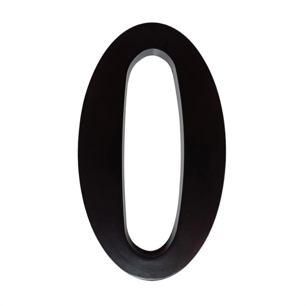 Signes de numéro modernes sur la porte numéro de maison extérieurs flottants noir 12cm d'adresse
