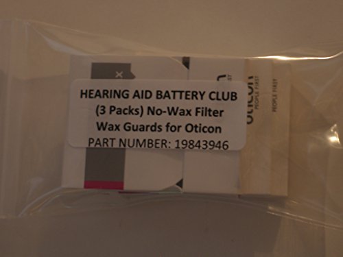 (3 Packs) Oticon No-Wax - Wax Guard, for Oticon