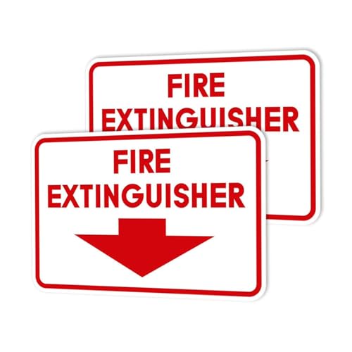 Image of Signs ByLITA Classic Framed Fire Extinguisher (White /Red) - X-Large 2 Pack