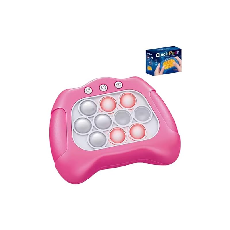 Fast Push Pop Game Sensory Fidget Toys, Quick Light Up Popping Game, Handheld Game Machine For Ages 4-8, Christmas Stocking Filler Gift for Kids Boys