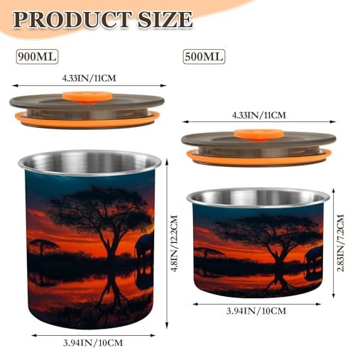 Envase Hermético de Acero Inoxidable para Café 500 ml miniatura 2