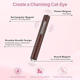 EBANKU 6PCS Cat Eye Nail Magnet Stick Set, Magnetyczny Lakier do Paznokci, Kwiat Serca French żelowy Lakier do Paznokci Cat Eye Magnetic Nail Art Tools for Nail Salon